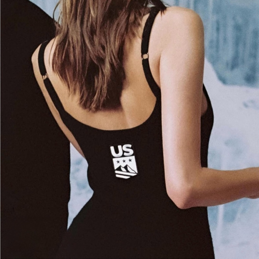 NakedCashmere Janica Sleeveless Cashmere Jumpsuit US Ski Snowboard Black S EUC